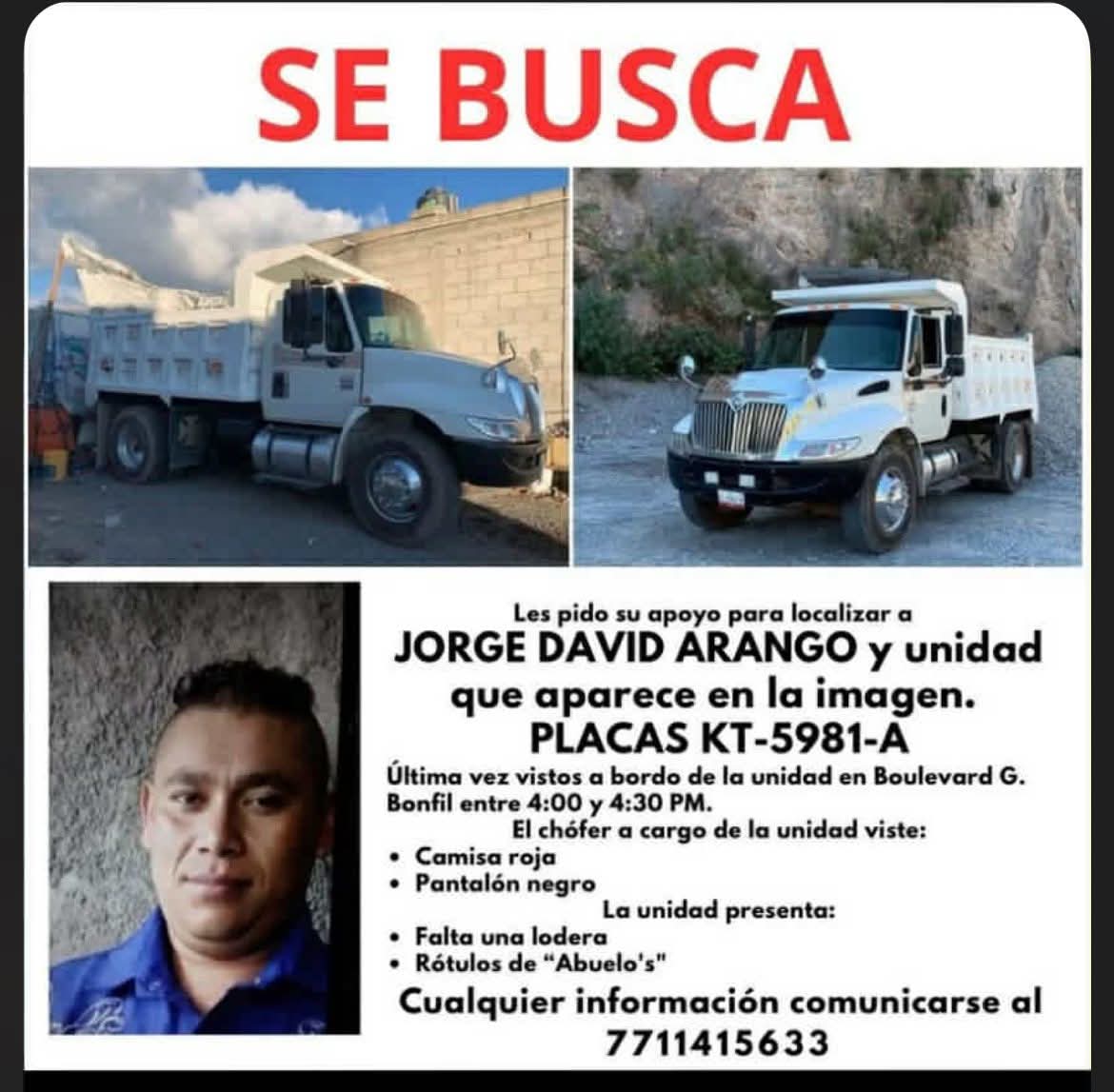 Se puso a disposición el número telefónico 771 141 5633 para proporcionar información