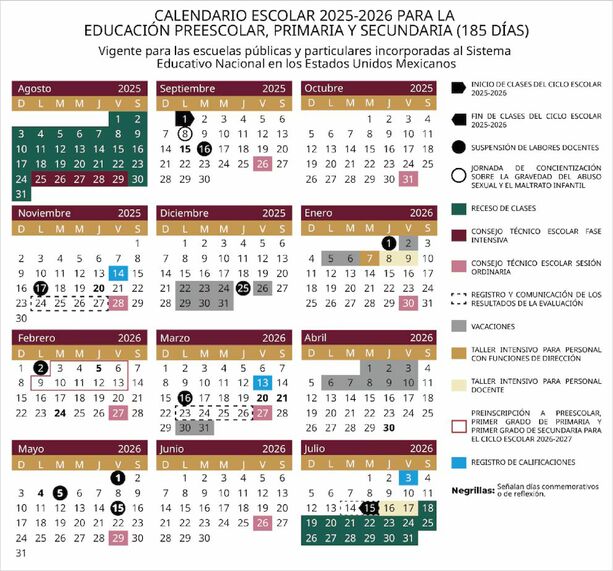 La SEP estableció el regreso a clases para el 12 de enero de 2026