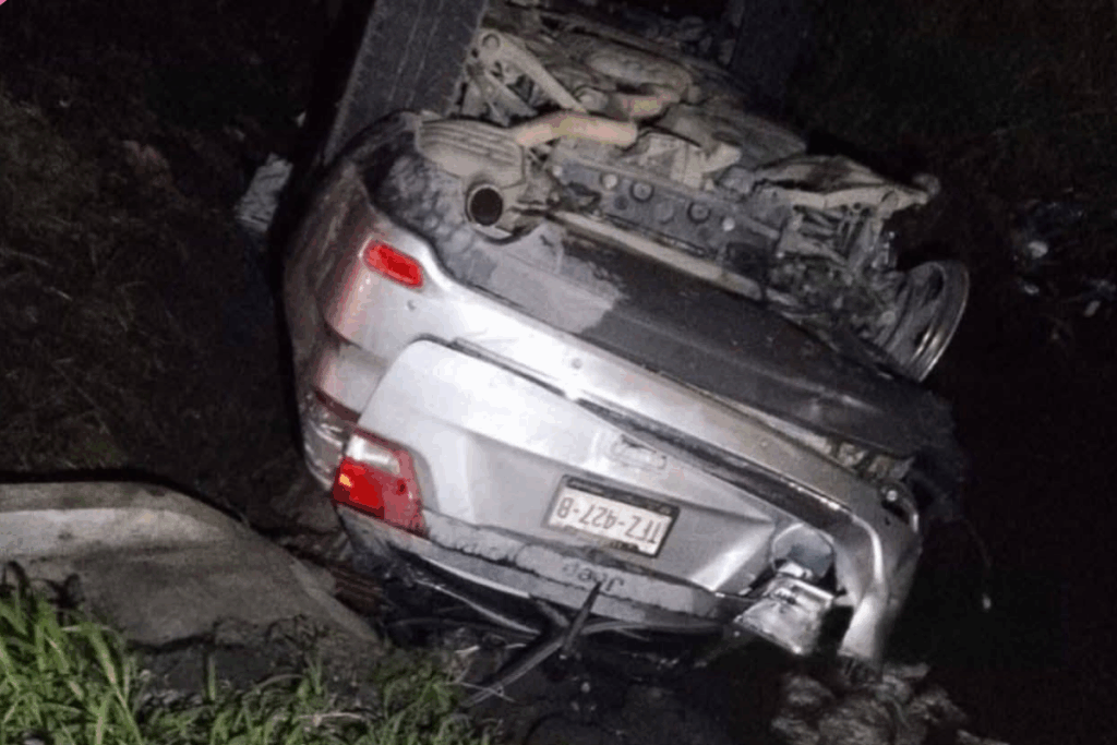 Zona donde ocurrió la volcadura en Veracruz 