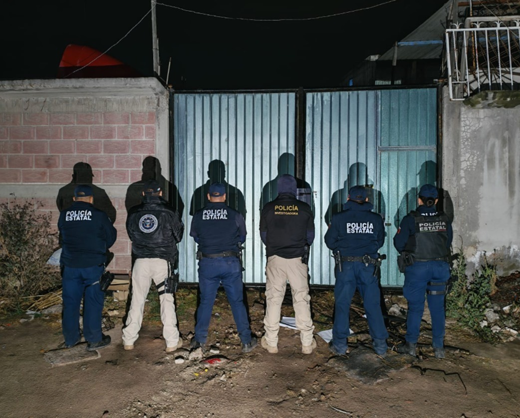 El operativo de la SSPH en Tizayuca permitió descubrir un centro de desmantelamiento de camiones robados