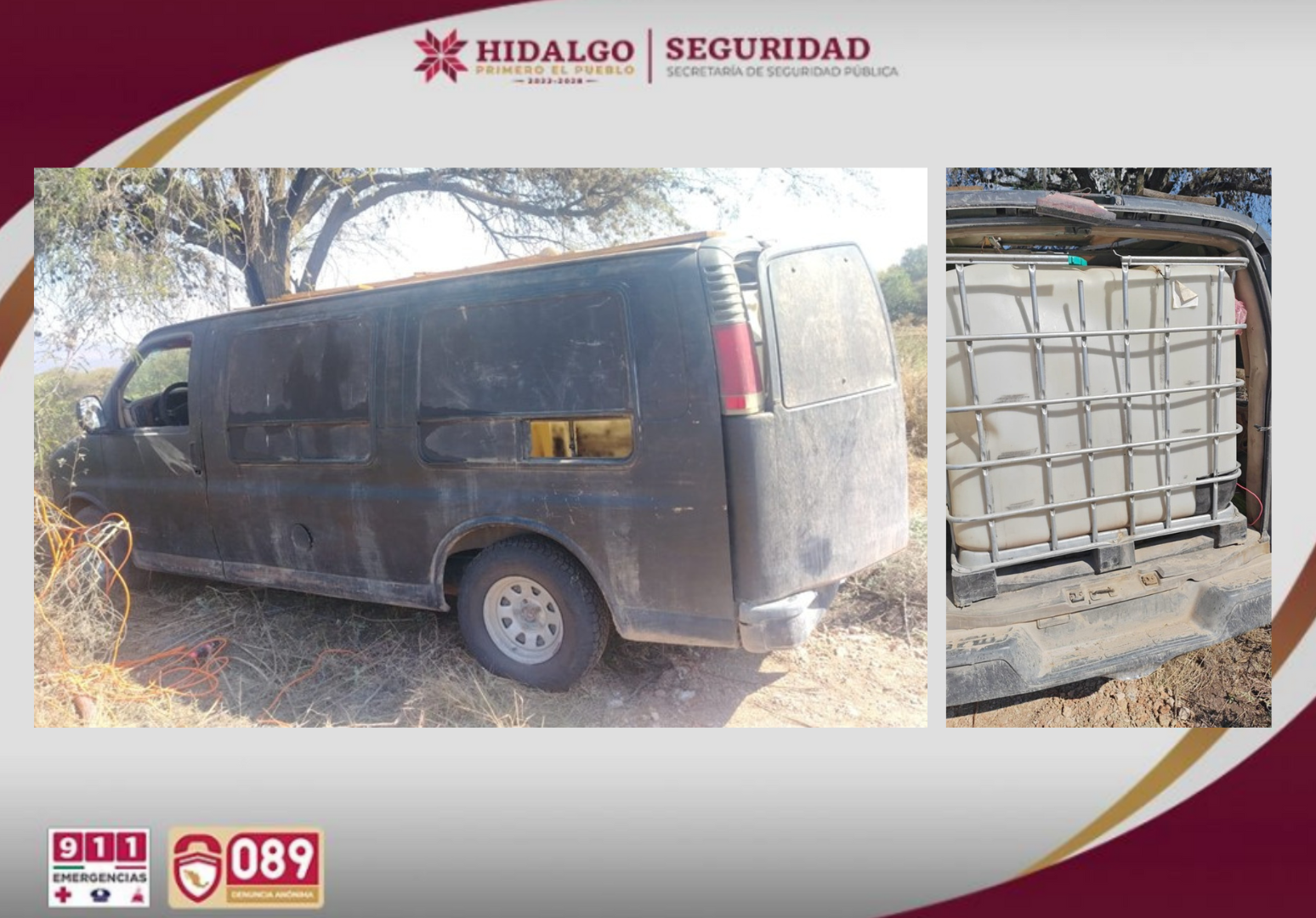 Equipo para huachicol quedó bajo resguardo de autoridades