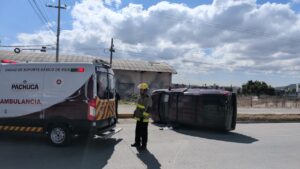 La circulación hacia el centro de Pachuca resultó afectada por el accidente