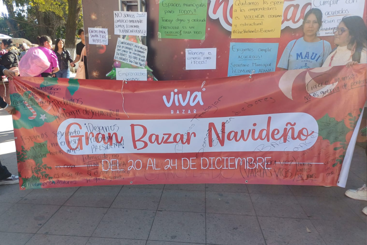 El bazar se llevaría a cabo del 20 al 24 de diciembre, dentro de un estacionamiento | Foto: Antonieta Islas