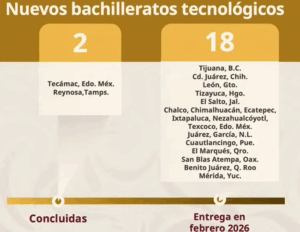 Mario Delgado informó que un nuevo bachillerato tecnológico en Tizayuca, Hidalgo, será inaugurado en febrero