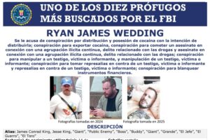 El FBI considera a Wedding una figura clave del narcotráfico internacional.