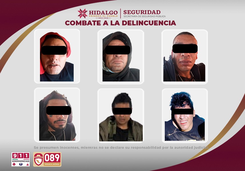 Fuerzas de seguridad capturan a 6 sujetos involucrados en ataques armados en Tula