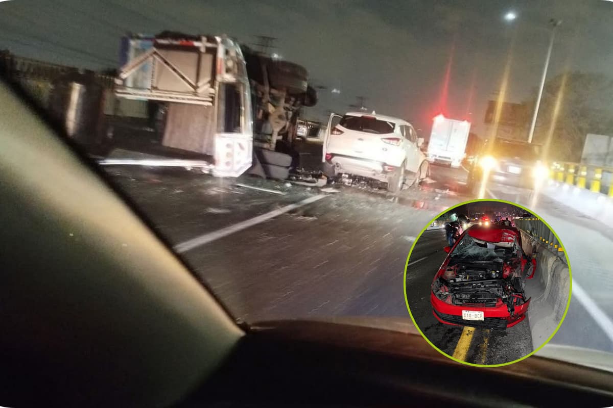 Accidente registrado en la autopista México–Pachuca