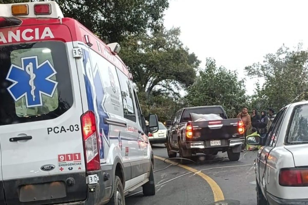 Pipa de gas accidentada en tramo serrano de Hidalgo