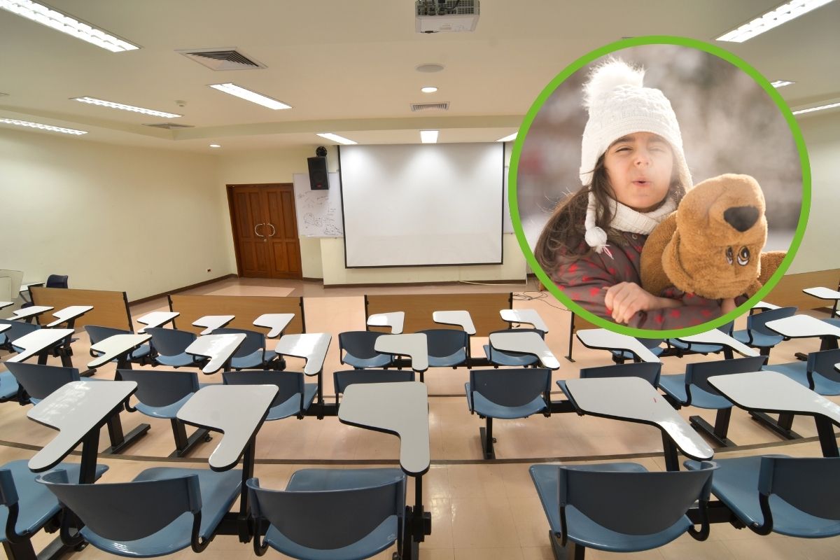 Escuelas aplican horarios de invierno para mitigar el frío en el regreso a clases