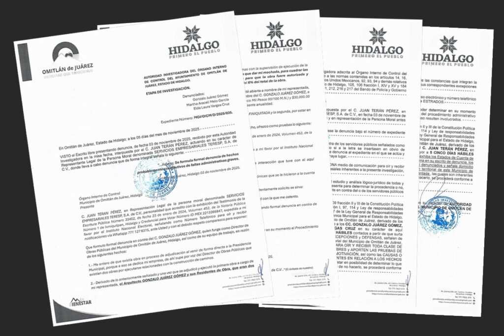  Gonzalo Juárez Gómez, director de Obras Públicas de Omitlán, pidió como 