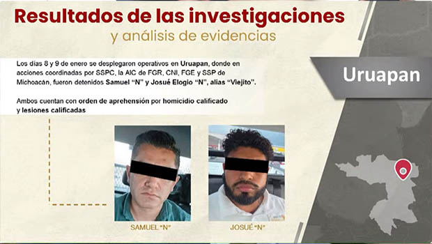 Autoridades confirman más detenidos por el asesinato de Carlos Manzo
