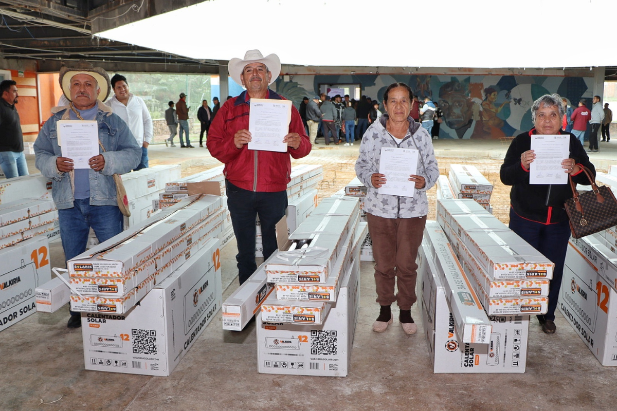 El gobierno de Hidalgo solventó el 50 por ciento del costo de los calentadores para que los ciudadanos los compraran | Foto: Especial