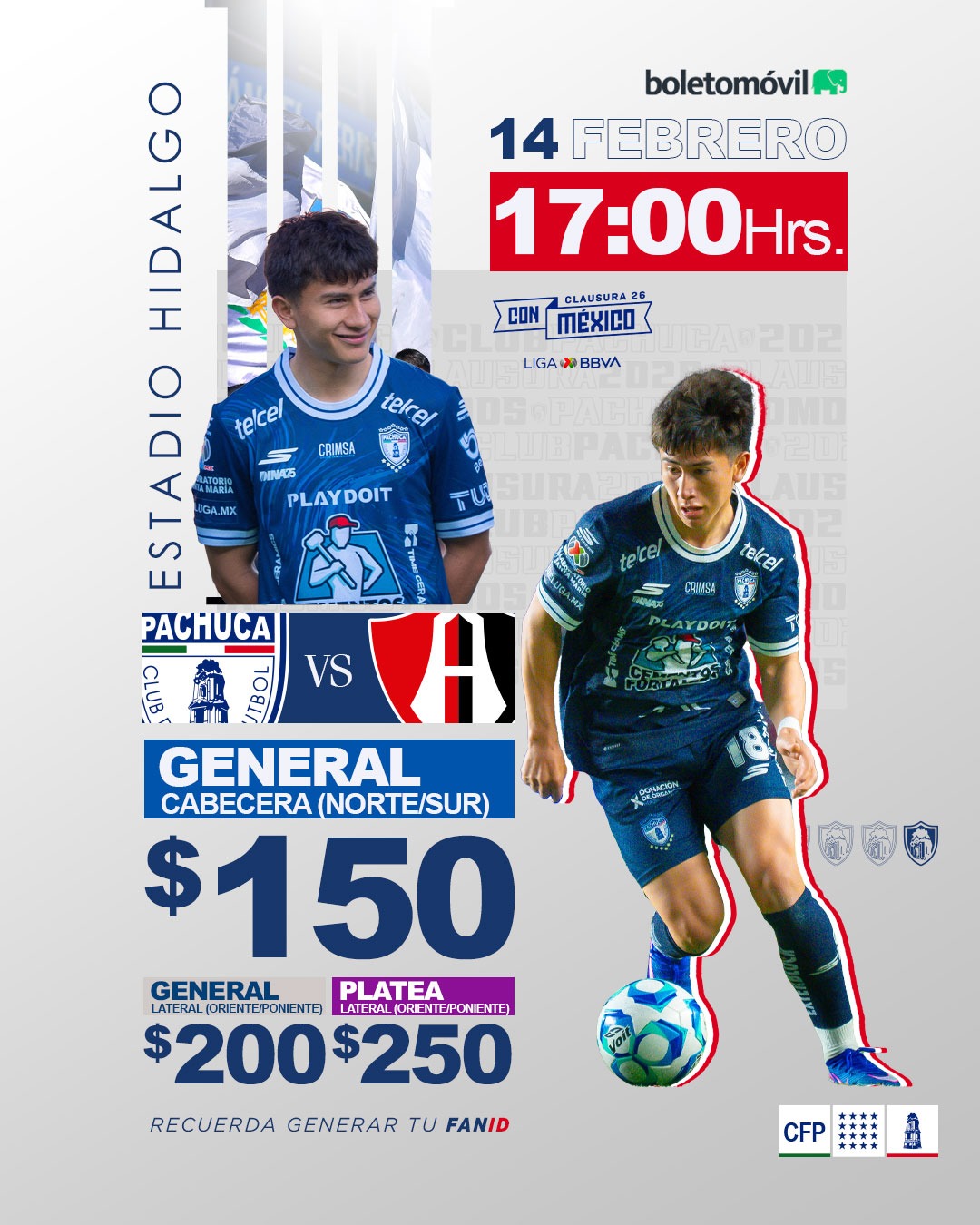 uzos del Pachuca vs Atlas: ¡compra tus boletos y para este 14 de febrero!