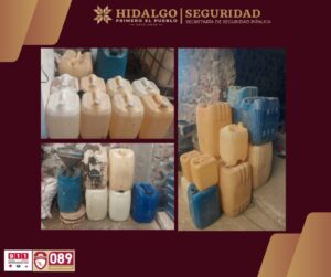 Operativo conjunto en Alfajayucan que resultó en la captura de un individuo y el aseguramiento de miles de litros de hidrocarburo.