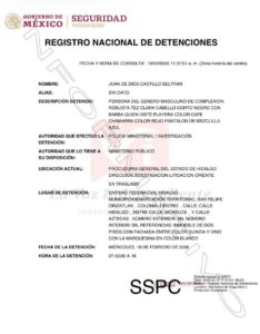 Las autoridades estatales confirmaron que el director del Registro Civil se encuentra bajo resguardo de la PGJEH