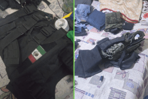 Durante el operativo, las autoridades aseguraron armas largas, chalecos balísticos, cargadores y cartuchos útiles, lo que evidenció el nivel de organización y armamento del grupo delictivo.
