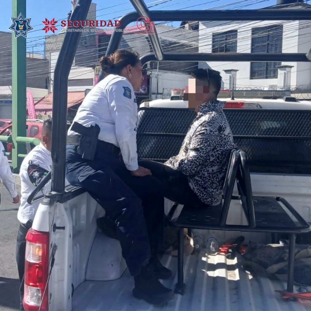 La movilización policial ocurrió en uno de los cruces con mayor tránsito vehicular en Pachuca