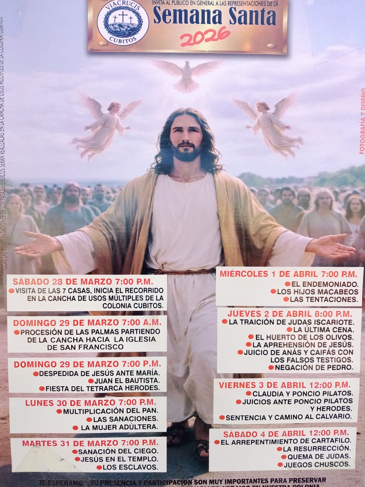 Programa oficial del viacrucis de Cubitos 2026