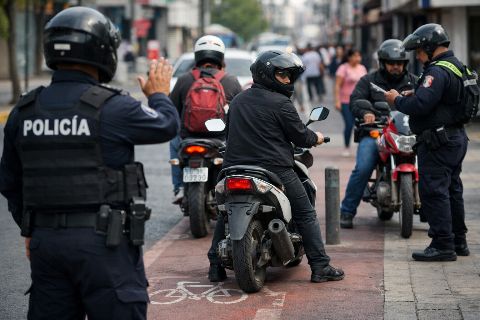 Congreso de Hidalgo busca frenar a motociclistas que circulan por banquetas y ciclovías