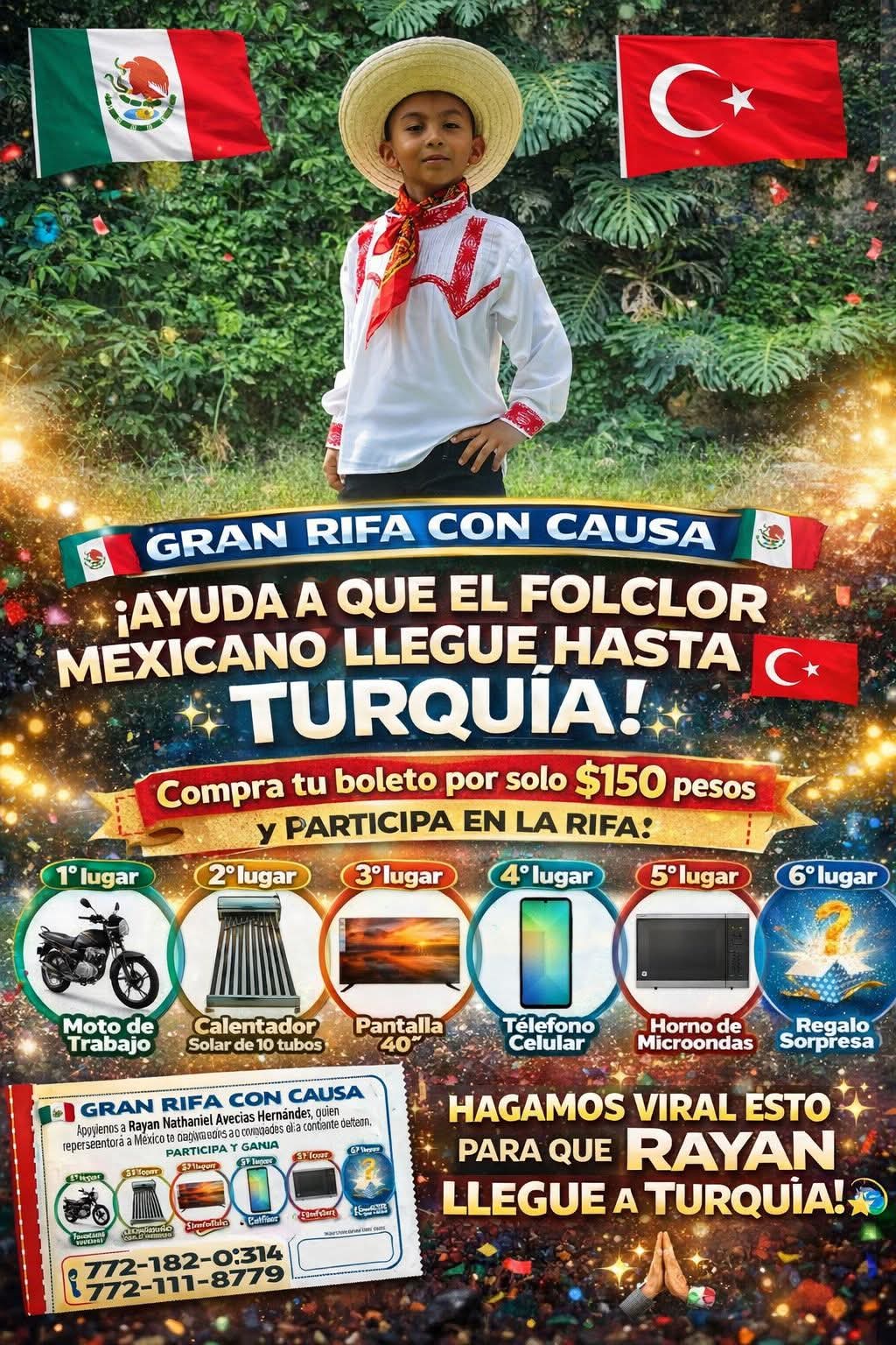 La familia de Rayan organiza rifas y vende algunos productos para costear el viaje | Foto: Especial