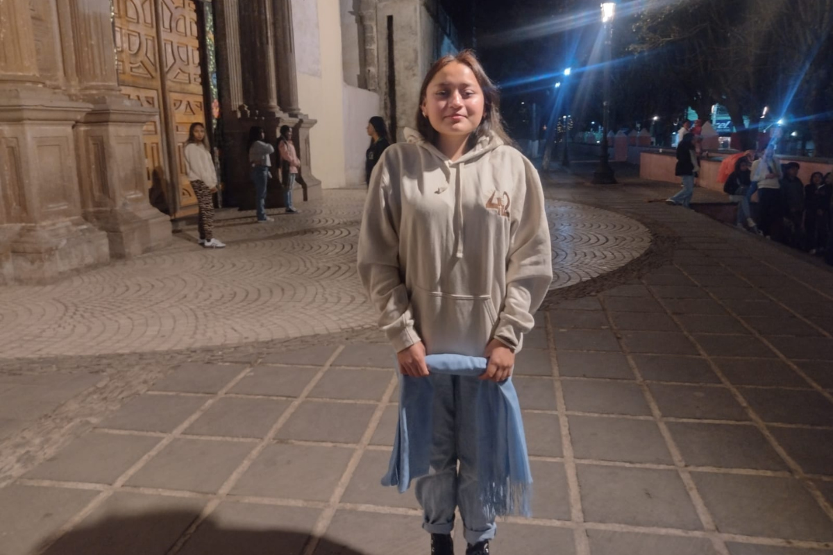 Alexia Jimena Eugenio Batres representará a María en el viacrucis | Foto: Martha Sáenz