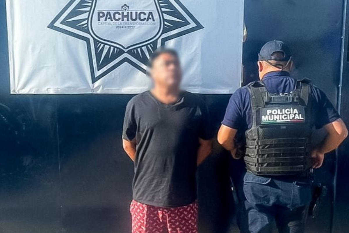 La policía de Pachuca detuvo a un hombre acusado de un posible delito en agravio de una menor en la colonia Nuevo Hidalgo