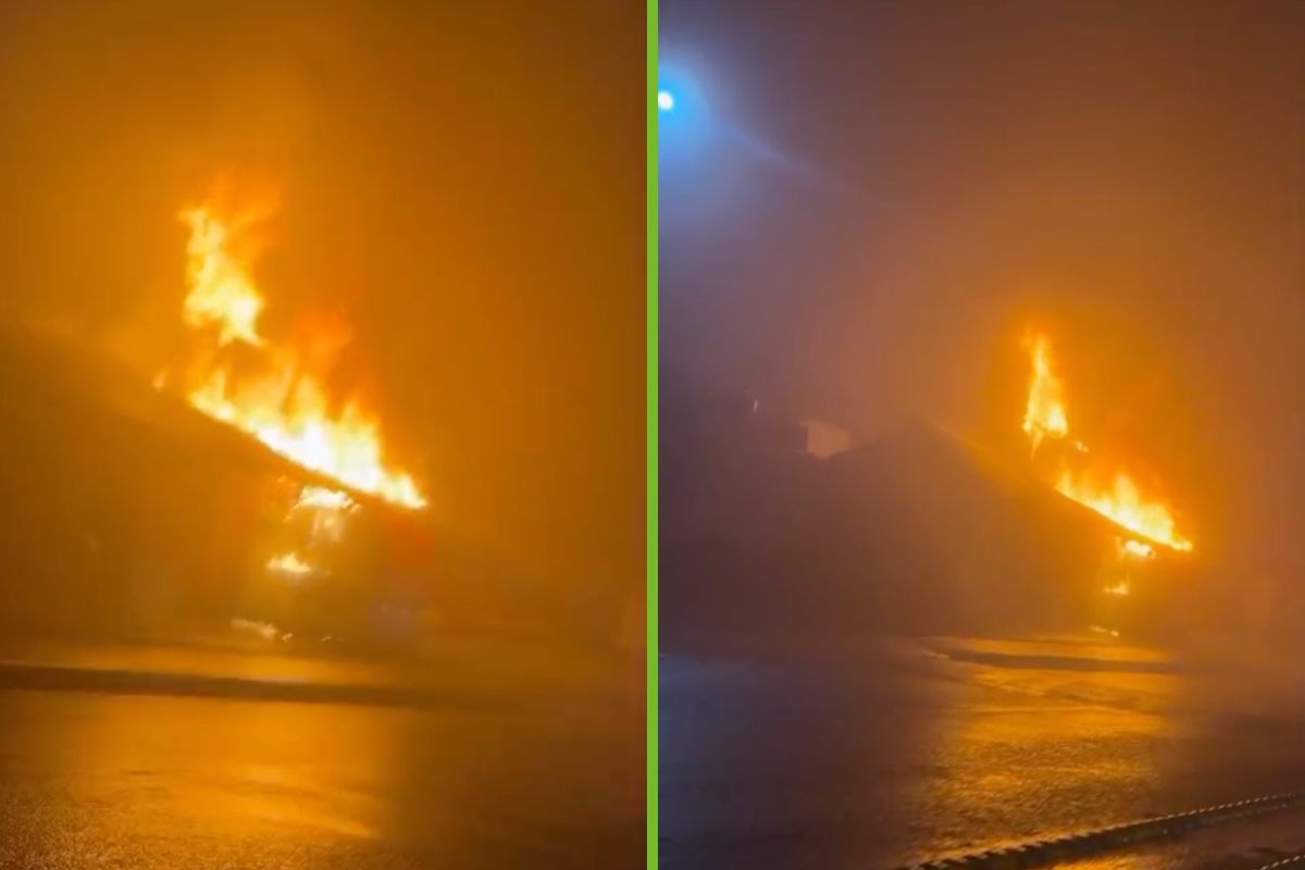 Video: Se incendia local de pollos en Zacualtipán