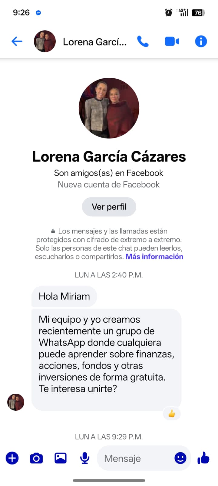 Imagen de alerta emitida por el Gobierno Municipal de Pachuca sobre el perfil falso en redes sociales