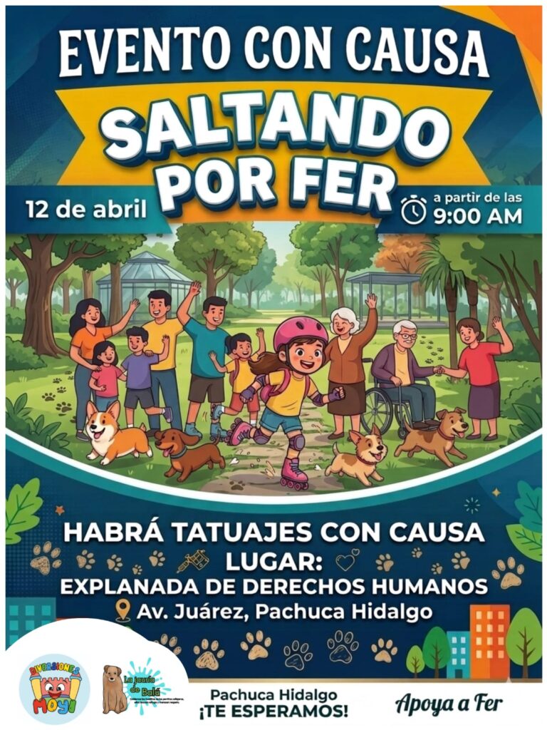 Saltando por Fer: Tatuajes con causa y muchas actividades para disfrutar en Pachuca el 12 de abril  