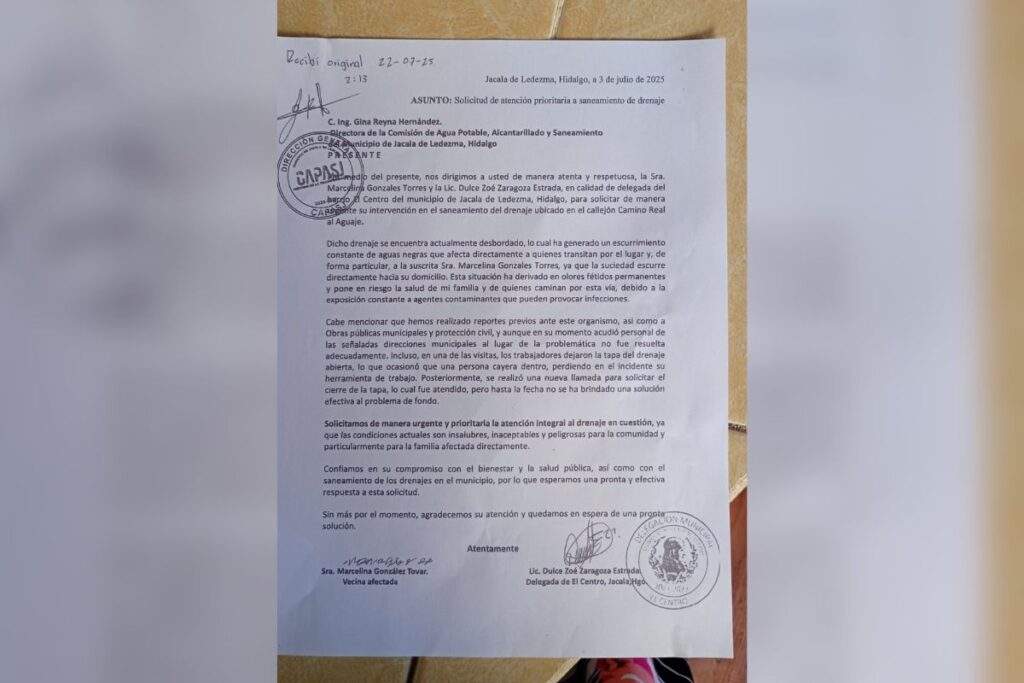 Denuncian en Jacala el colapso del drenaje, pero ¿qué dicen las autoridades al respecto?