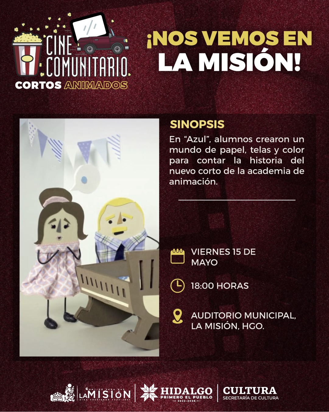 Azul” y otros cortos animados serán proyectados en el Auditorio Municipal de La Misión este viernes.