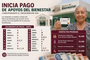 Calendarios de pagos del Bienestar