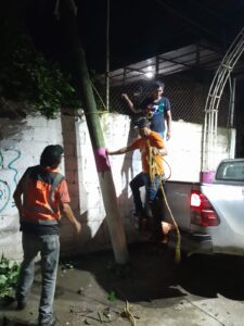 Elementos de Protección Civil, Seguridad Pública y personal de los ayuntamientos realizaron operativos de emergencia para retirar árboles y liberar carreteras afectadas por las lluvias