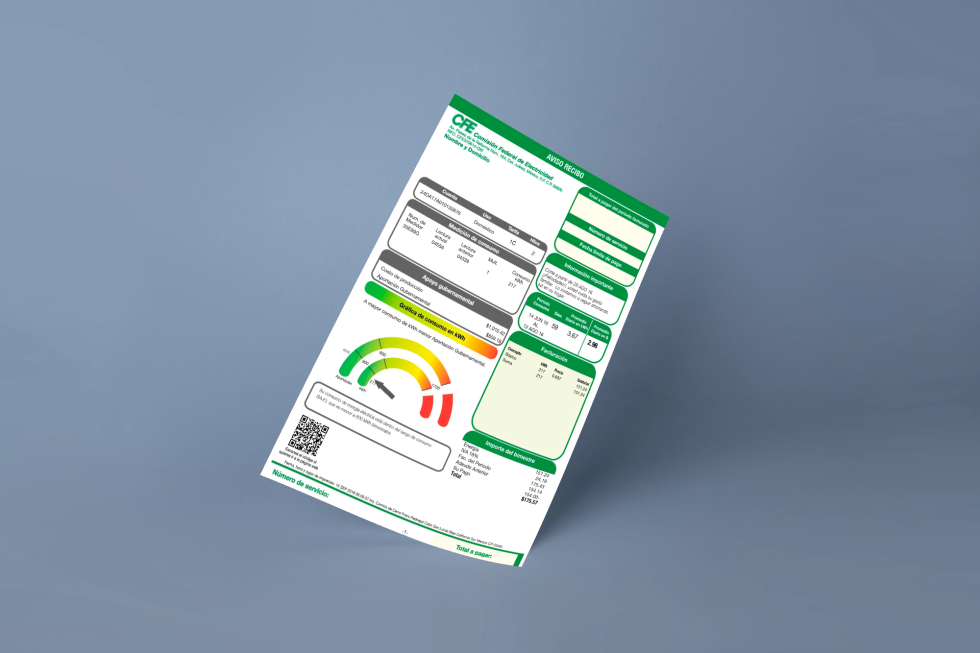 La gráfica del recibo de CFE permite identificar aumentos anormales en el consumo eléctrico