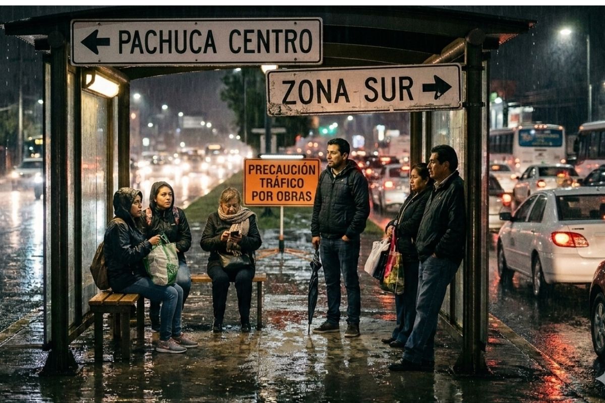 Usuarios del transporte público en Pachuca denunciaron que los tiempos de traslado por las noches han aumentado hasta dos horas debido a la falta de unidades, saturación del Tuzobús, tráfico y retrasos en alimentadoras