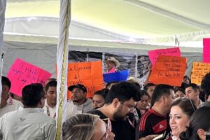Los manifestantes aseguraron que el conflicto agrario en el Valle del Mezquital permanece sin solución pese a decretos, resoluciones judiciales y mesas de diálogo con autoridades