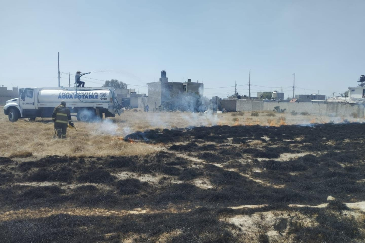 El director de Protección Civil y Bomberos de Tizayuca hizo un llamado a la población a evitar quemas agrícolas y de basura | Foto: Especial