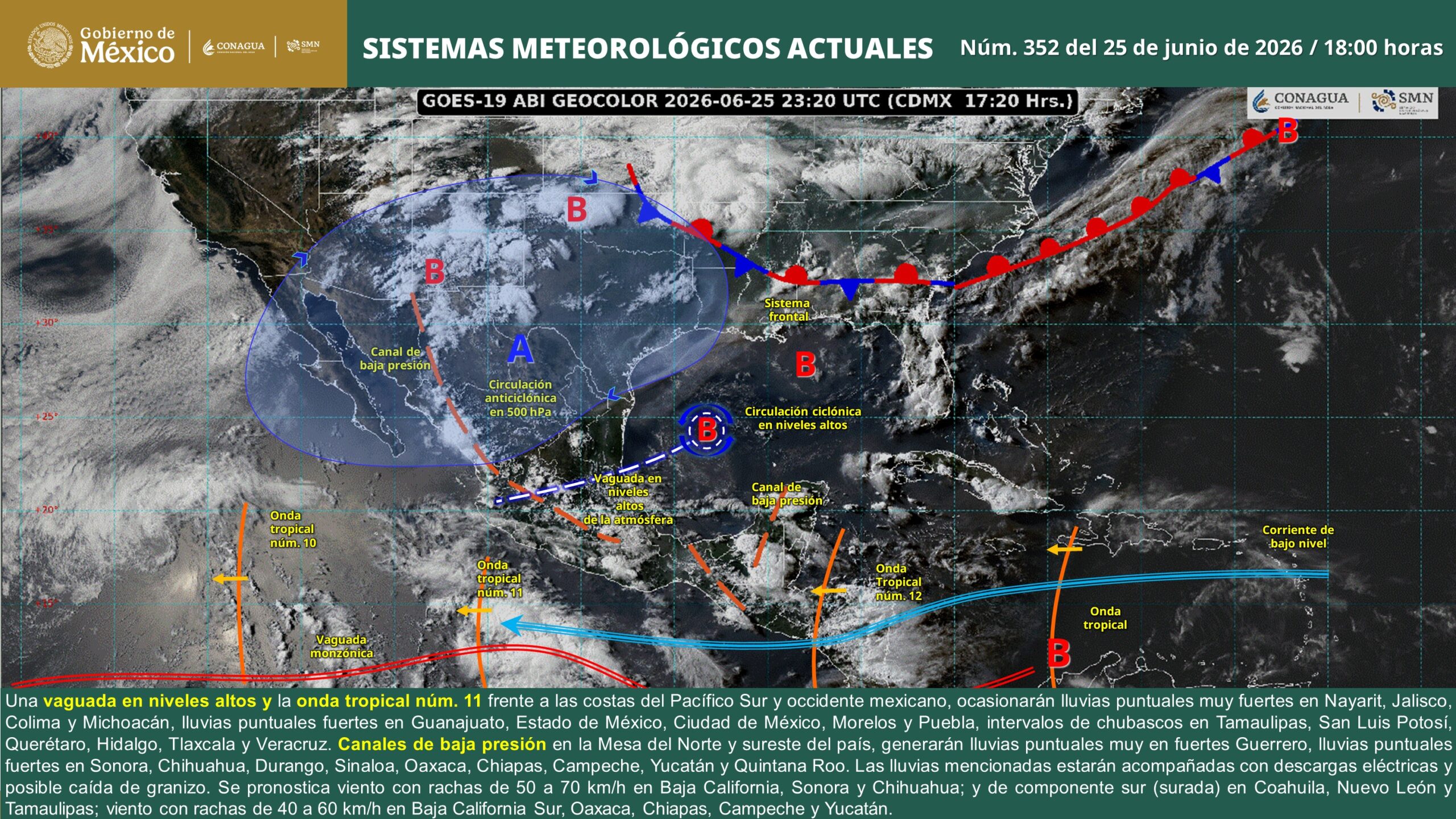 Cielo nublado predomina en distintas regiones de Hidalgo durante la tarde
