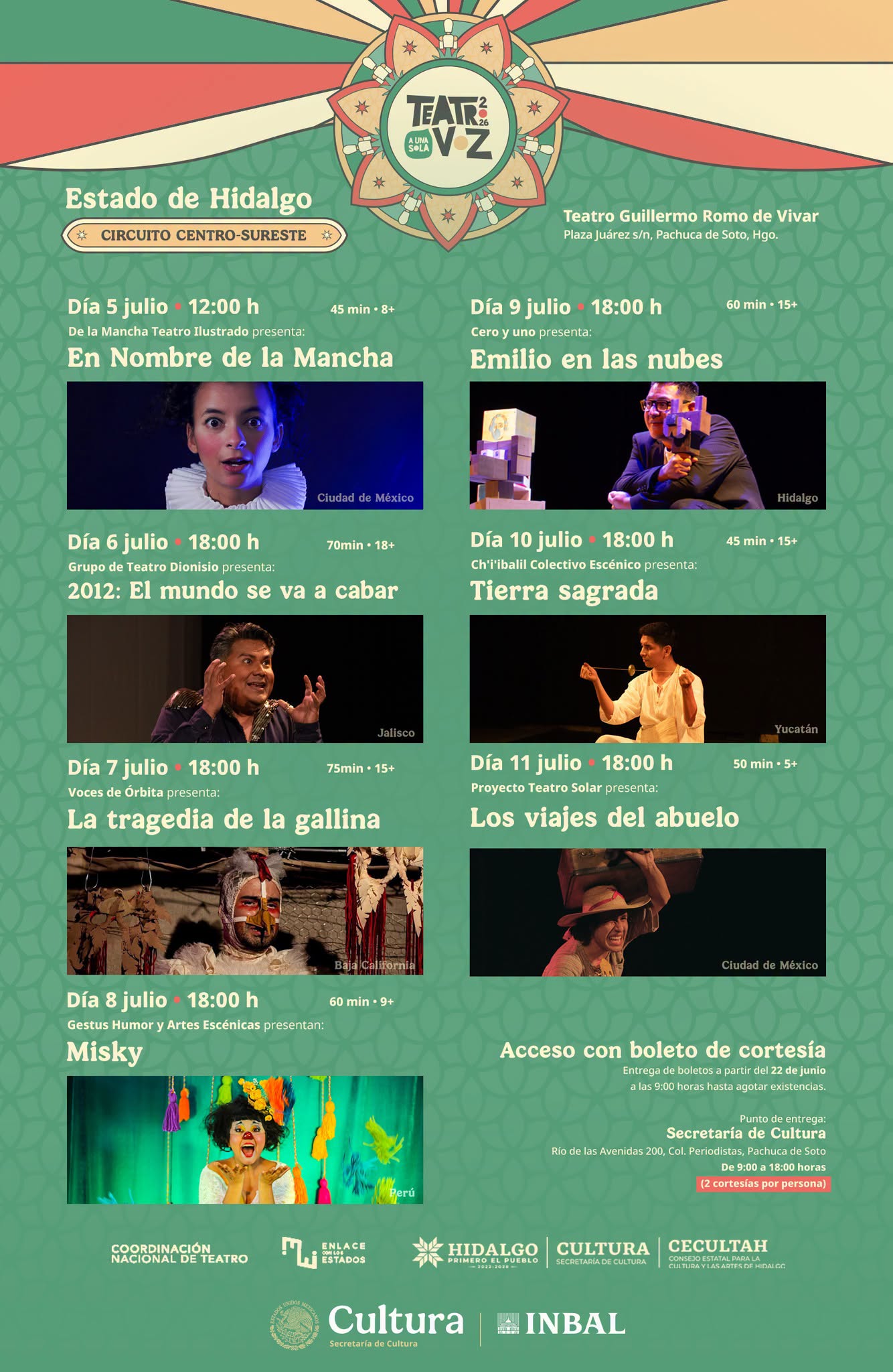 Escenas íntimas marcarán la edición XXI de Teatro a Una Sola Voz en Hidalgo.