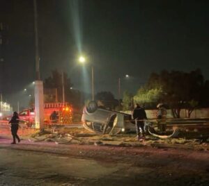 La zona fue acordonada mientras se atendía al lesionado y se realizaban peritajes
