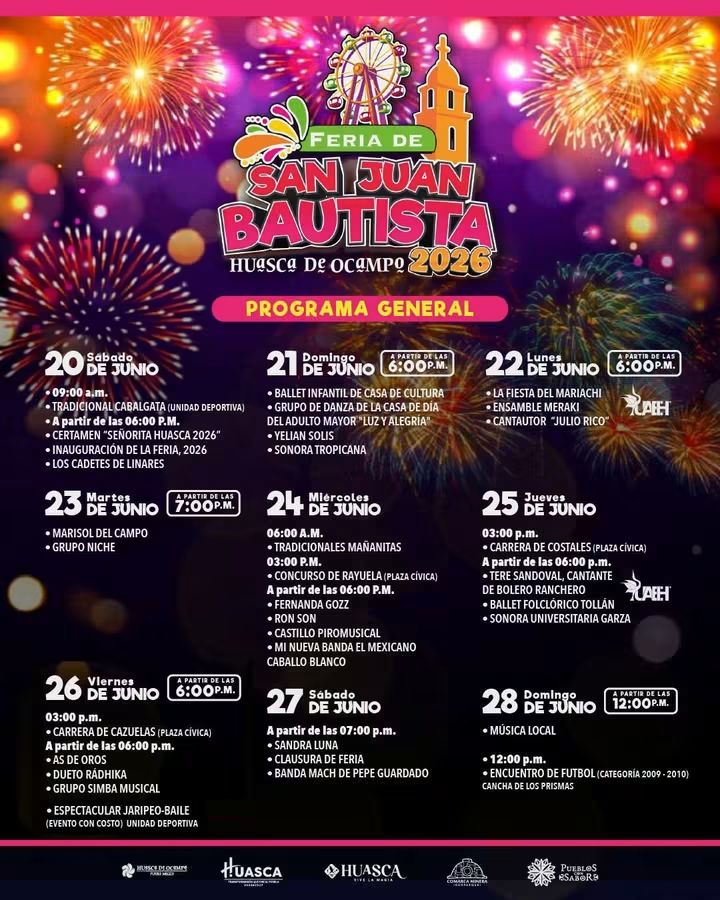 Conoce las actividades de la feria patronal del Pueblo Mágico