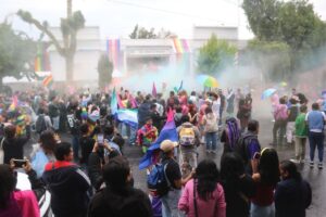 El contingente recorrió calles del centro de Pachuca para visibilizar demandas de inclusión y respeto