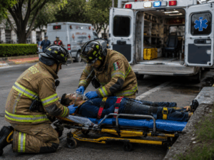 En Huejutla, el Departamento de Bomberos de Huejutla enfrenta limitaciones para atender emergencias médicas de forma oportuna