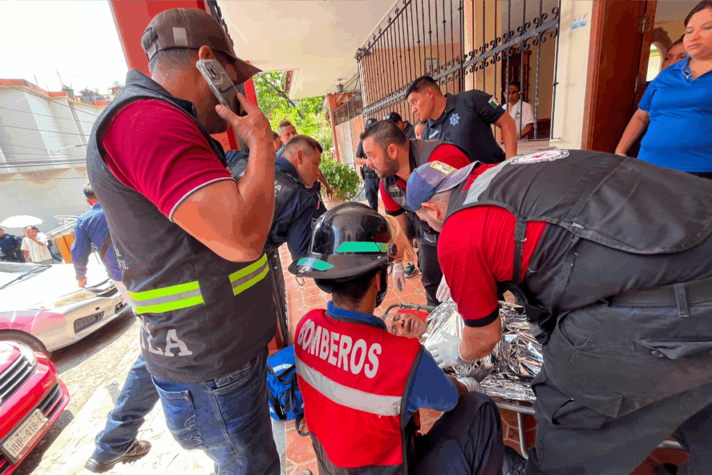 El hombre fue trasladado al IMSS a bordo de una patrulla de apoyo
