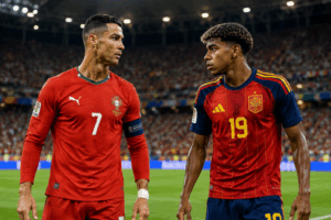 Cristiano Ronaldo y Lamine Yamal, duelo generacional.