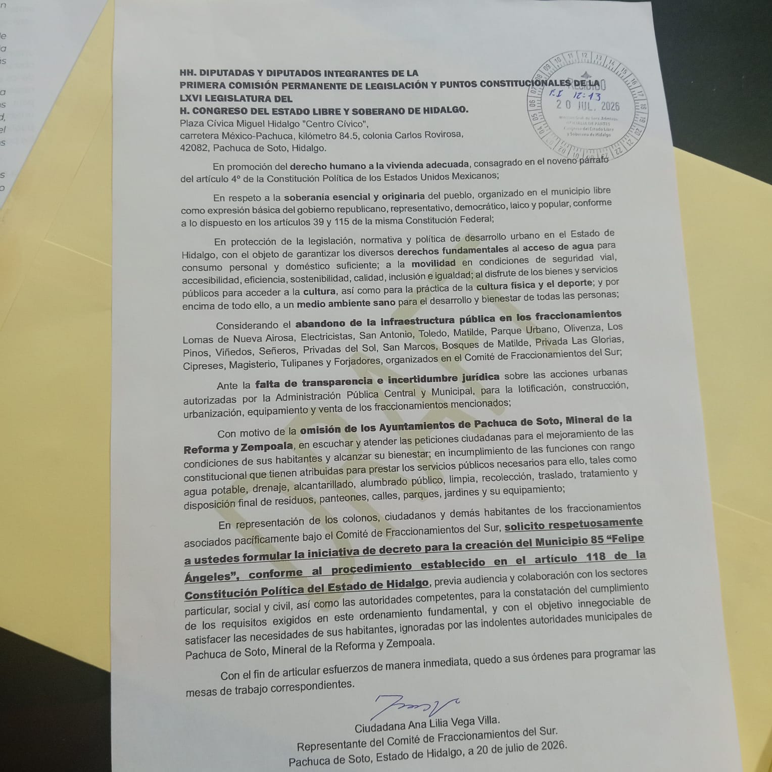 Vecinos piden crear el municipio 85 de Hidalgo tras señalamientos de un exfuncionario.
