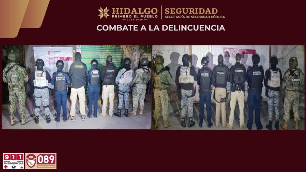 Autoridades estatales y federales participaron en las diligencias efectuadas en Hidalgo