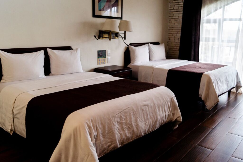 Interior de una de las habitaciones del hotel Santa Cecilia, en Huasca