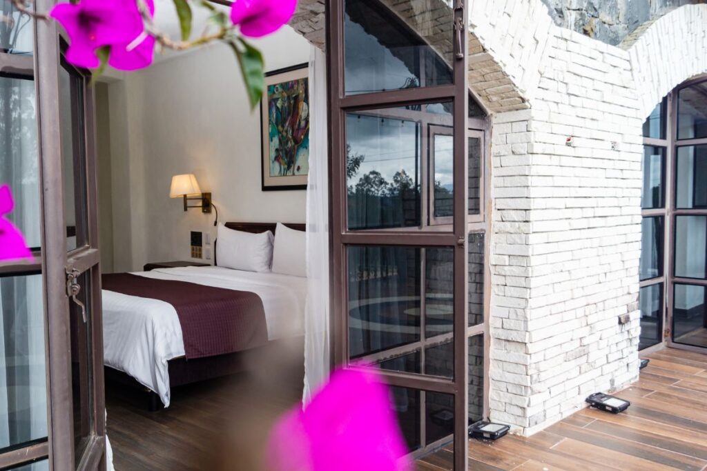 Detalle de una de las habitaciones del hotel Santa Cecilia