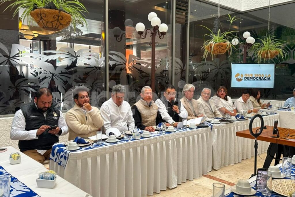 Rueda de prensa de la asociación Que Siga la Democracia